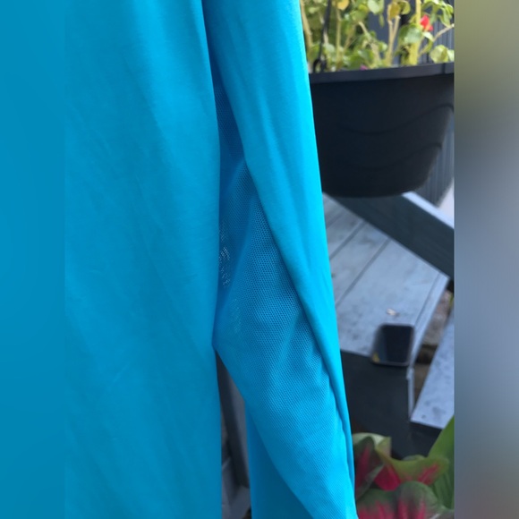 NEW AB Sport Golf Long Sleeve Sun Shirt w Mesh Sleeves UV 40 colorblock collar - Picture 8 of 10